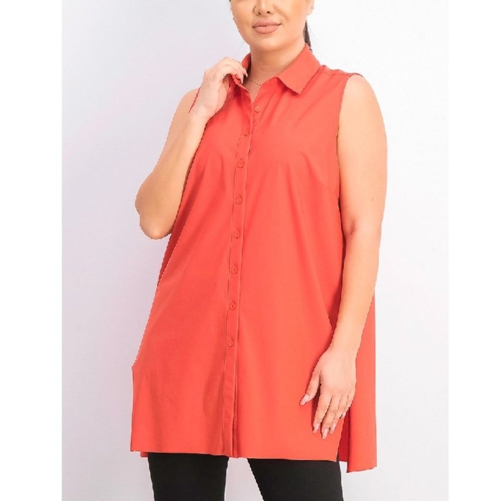 Alfani Sleeveless Knit Button-Front Tunic